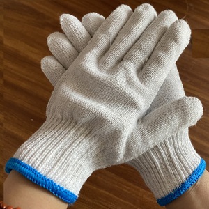 قفازات عمل يدوية محبوكة من القطن الأبيض والبوليستر من المصنع مباشرة - Product Image 2