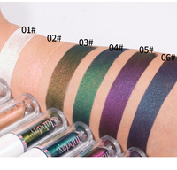 Fard à paupières liquide chromé, fard à paupières chromé changeant de couleur avec une formule longue durée et ultra-pigmentée