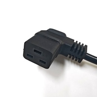 Câble d'alimentation CA avec fiche Schuko CEE7/7 européenne à 3 broches et cordon d'extension d'alimentation IEC C19 à angle gauche de 90 degrés pour PDU