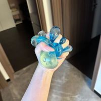 Grand squishy maltose cube de glace en silicone, jouet sensoriel anti-stress pour enfants autistes