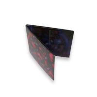Dompet CD Lipat 8 Panel Berbahan Karton Cetak Warna Penuh Seni Abstrak Untuk Kemasan Album Musik