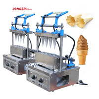 Machines à fabriquer des cornets de pizza et des cornets de glace à prix d'usine commercial, en vente