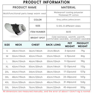 निर्माता थोक वाटरप्रूफ गर्म शीतकालीन कुत्ते कोट - Product Image 5