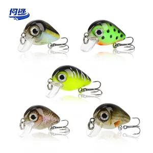 Crankbait Lure 1.1IN 1,2G Cebos duros artificiales 3D Señuelo de pesca Ojos Top Water Pike Bass Crank Bait Wobbler Señuelos de pesca Kit