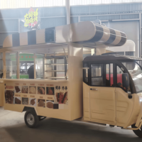 Tricycle commercial mobile pour la vente de snacks, chariot de vente ambulante, remorque alimentaire électrique pour kiosque BBQ