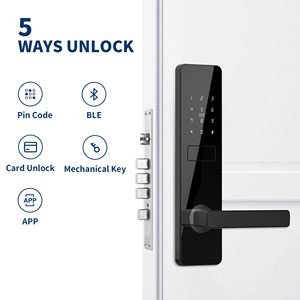 Serrure <span class=keywords><strong>de</strong></span> porte intelligente Bluelock TTLock en alliage d'aluminium, déverrouillage par empreinte digitale et code, Wi-Fi pour stockage <span class=keywords><strong>de</strong></span> données cloud, poignée <span class=keywords><strong>de</strong></span> porte - Product Image 5