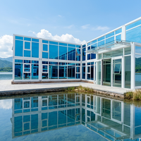 Maison conteneur pliable et extensible de luxe, préfabriquée, à assemblage efficace sur site, personnalisable haut de gamme