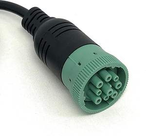 Cable Adaptador de Escáner de Diagnóstico para Camiones OBD2 de 1M/3FT, 9 Pines/16 Pines, J1962-J1939, Motor Diésel Cummins (Macho) - Product Image 2