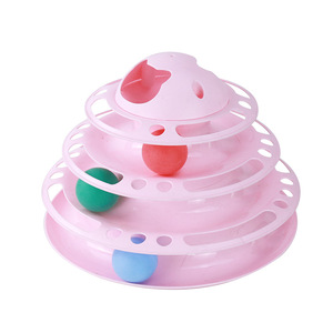 Accessoires pour animaux de compagnie Jeu interactif amovible <span class=keywords><strong>4</strong></span> couches Platine pour chat Jouets pour chats d'intérieur - Product Image 3