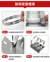 Stainless Steel CCTV Security Camera Bracket Panel Anti-Rust Vertical Pole Mount with Monitor Holder Base