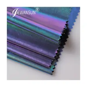 Inexpensive Shinny Gilding Metallic Foil Fabric Spandex Polyester Taffeta Garment Material