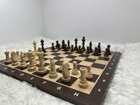 Échiquier en Ébène de Haute Qualité 54CM avec Roi de 3,8 Pouces, Jeu d'Échecs de Luxe Fait Main, Marque RUNAN, Directement de l'Usine