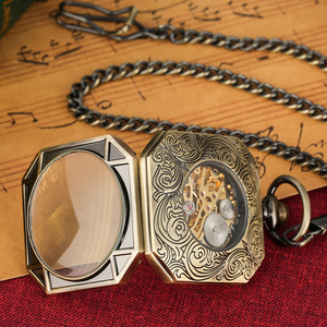 <span class=keywords><strong>Montre</strong></span> de poche vintage steampunk <span class=keywords><strong>à</strong></span> remontage manuel de forme octogonale, <span class=keywords><strong>montre</strong></span> mécanique <span class=keywords><strong>à</strong></span> remontoir avec chaîne, cadeau unique pour <span class=keywords><strong>homme</strong></span> - Product Image 5