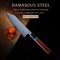 7.5 "couteau de chef 67 couches couteau de cuisine en acier damas autriche M390 noyau en acier en poudre avec manche en bois de santal couteau de cuisine