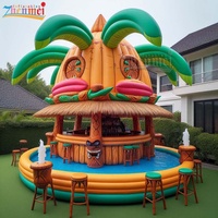 Zhenmei Fabricant Publicité Extérieure Gonflables Arrière-Cour Eau Piscine Pub Booth Tente De Plage pour Bars