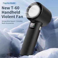 Modèle privé du fabricant T60 haute vitesse 100 vitesses Mini ventilateur USB portable Petite turbine violente en plastique pour usage domestique et de bureau