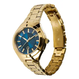 Gold Case watches women wrist luxury Imported Quartz Movement fashion watch Waterproof Calendar custom wristwatch