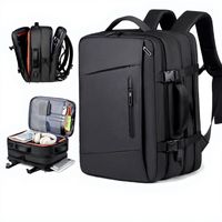 Sac à dos pour ordinateur portable 15,6 pouces avec port de chargement USB, étanche, pour voyage d'affaires, multi-couches, extensible, décontracté, unisexe, sac à dos de jour