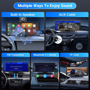 8.8&quot; Wireless CarPlay <strong>Android</strong> Auto Dashcam <strong>Player</strong> <strong>Car</strong> Monitor 1080P Back <strong>Camera</strong> Mirror BT USB FM DVR Amplifier for <strong>Cars</strong> - Product Image 4