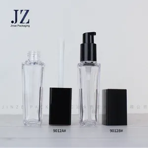 Jinze kare 35ml BB krem tüpü fırça ile el kremi plastik pompa konteyner