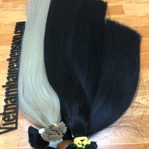 Extensions de cheveux humains vierges doublement étirés de haute qualité du Vietnam, style boucles françaises Remy, longueur 8"-40" - Product Image 4