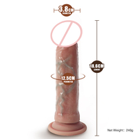 Dildo réaliste de grande taille pour femmes, 12 pouces, gros pénis en silicone avec ventouse puissante, jouet sexuel pour la masturbation féminine, stimulation du point G