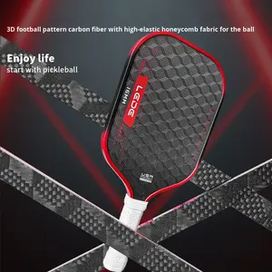 Nouvelle conception de raquette de pickleball en fibre de carbone à structure en nid d'abeille, point optimal de frappe, absorption des chocs maximale pour adultes, adolescents et enfants - Product Image 4