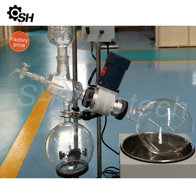 Venda quente óleo essencial destilação equipamento evaporador rotativo 2L para destilação álcool