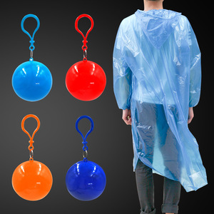 Disposable Raincoat Ball Compact Spherical Poncho For Outdoor Travel Universal Adult Use - Product Image 1