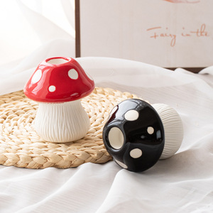 Jarrón de setas decoración hogar cerámica Linda cesta de flores decoración nórdica <span class=keywords><strong>Jarron</strong></span> para florero de diamantes Florero - Product Image 2