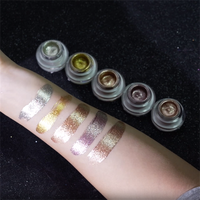Végétalien le plus populaire ombre à paupières liquide multichrome scintillant diamant à séchage rapide bouteille individuelle ombre à paupières crème chromée métallique