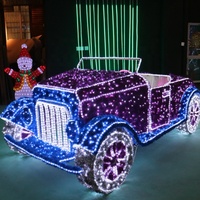 Grande boîte cadeau de noël à led,, ours polaire, parapluie, renne, aile, décoration, motif lumineux pour la rue