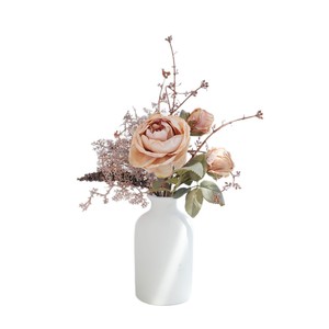 <span class=keywords><strong>Bouquet</strong></span> <span class=keywords><strong>de</strong></span> <span class=keywords><strong>mariée</strong></span> artificiel, petites roses et succulentes nouées à la main, fleurs en PVC et soie, arrangements floraux, vente en gros transfrontalière à l'étranger - Product Image 5