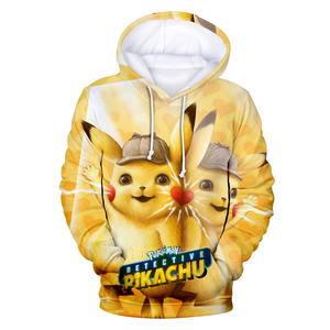 Casual Cut Men's Anti-Wrinkle 3D Printed for Harajuku Hip Hop Fashion Tops Cartoon Coat Pullover <strong>Pikachu</strong> <strong>Hoodie</strong> - Product Image 5