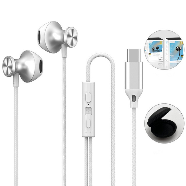 New Arrival Digital Type C Hifi Wired Earphones Hd Handsfree Headset Earbuds Bass Stereo USB C Gaming Headphones With Mic