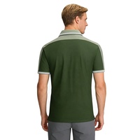 Polo de golf de luxe personnalisé avec logo OEM, coupe ajustée, élastique, doux, respirant, à séchage rapide, col rigide, en jersey