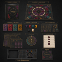 Boîte en carton rigide magnétique personnalisée, inspirée du vitrail européen, pour jeu de déduction Escape Room, avec illustrations personnalisables pour