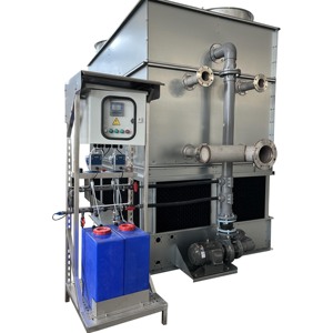Torre de Enfriamiento Metálica Híbrida de Flujo Contrario con Bomba y Motor, Sistema de Enfriamiento de Agua Industrial con Certificación CTI para Centros de Datos - Product Image 2