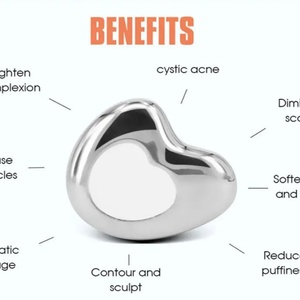 Masajeador de Compresión de Hielo de Última Generación, Tabla de Masaje de Metal, Productos de Belleza, Guasha de Acero Inoxidable para Masaje Facial - Product Image 3