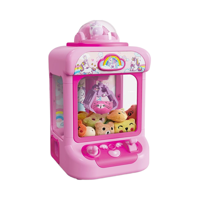 Claw Machine Kids Mini Vending Machine Unicornes Toys Candy Grabber Prize Dispenser Sound Plastic 20 Plush Toys
