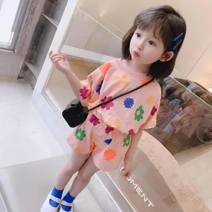 Summer New Home Wear Boys And Girls Children Air Conditioning Clothing Thin Short Sleeve Blazer Set