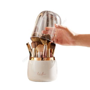 Wholesale Luxury 360 Rotating <b>Makeup</b> Brush Holder Multi Functional Style Plastic Storage Bucket - Product Image 1