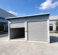 Conteneur préfabriqué OEM en gros, garage conteneur avec rampe de chargement et porte à enroulement pour le stockage de camping-cars et de véhicules de loisirs