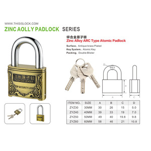 RICHDOOR Vente en gros Cadenas en métal Meches Serrures Atomic Container Cadenas avec clé - Product Image 5
