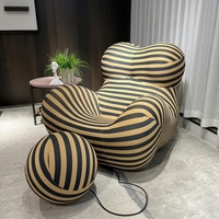 Fauteuil de relaxation personnalisé « Embrace Mother's » sans structure avec ottoman, canapé d'appoint en mousse surdimensionné, compressé sous vide pour salon