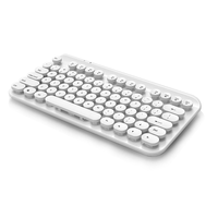 Teclado Inalámbrico Retro de Alta Calidad, Mini Teclado Inalámbrico 2.4G para el Hogar y la Oficina, Tipo Escritura, Ergonómico, Resistente al Agua, Ultra Delgado
