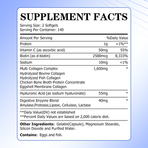 Cápsulas de Colágeno de Alta Pureza con Ácido Hialurónico para Apoyar la Salud de los Huesos y Promover la Flexibilidad de las Articulaciones - Product Image 2