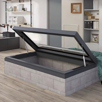 Facile à installer Isolation thermique en verre à faible émissivité Fenêtres de sous-sol à persiennes inclinables et tournantes en alliage d'aluminium Puits de lumière pour sous-sol