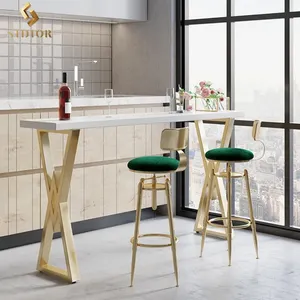 Sgabelli moderni in velluto dorato sedie da bar sgabello da bar nero e oro sgabelli da bar per sgabello da bar girevole per la casa