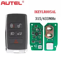 Clé intelligente universelle Autel IKEYLR005AL pour voiture Land Rover, télécommande en PVC/METAL, 315/433 MHz, 5 boutons, compatible KM100/IM508S/IM608
